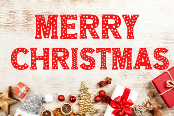 Christmas Stars Font for Festive Web Design