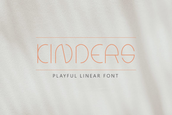 Kinders Font for Handmade and Commercial Craft Projects