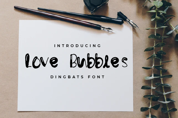 Love Bubbles: A Playful Display Font for Digital Design