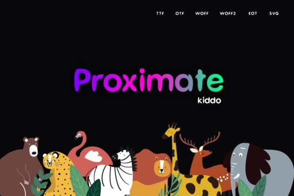 Proximate Kiddo: A Playful Display Font for Creative Campaigns